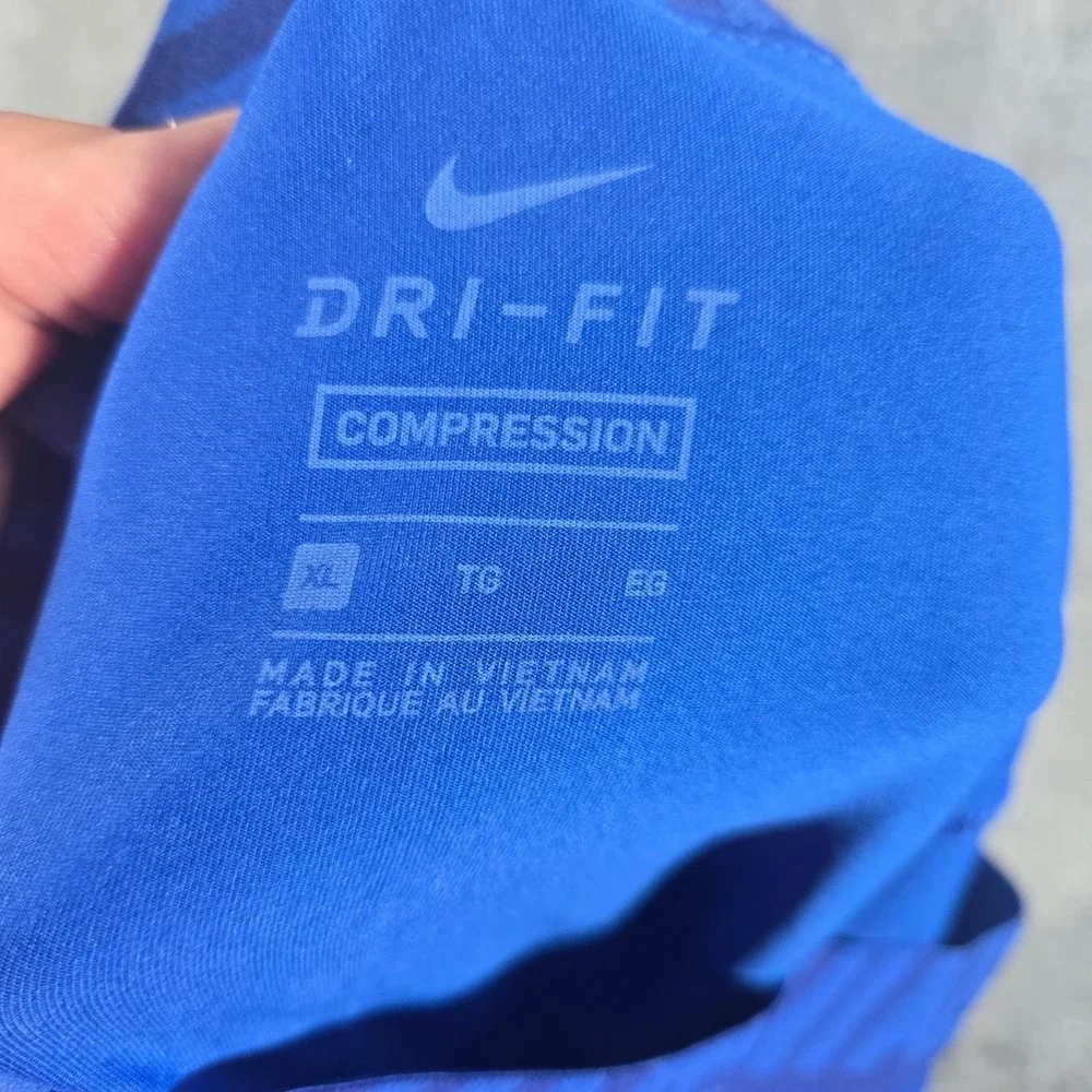 Nike Dri-FIT Compression Leggings Boys XL Blue Athletic Tights 0826 KB B